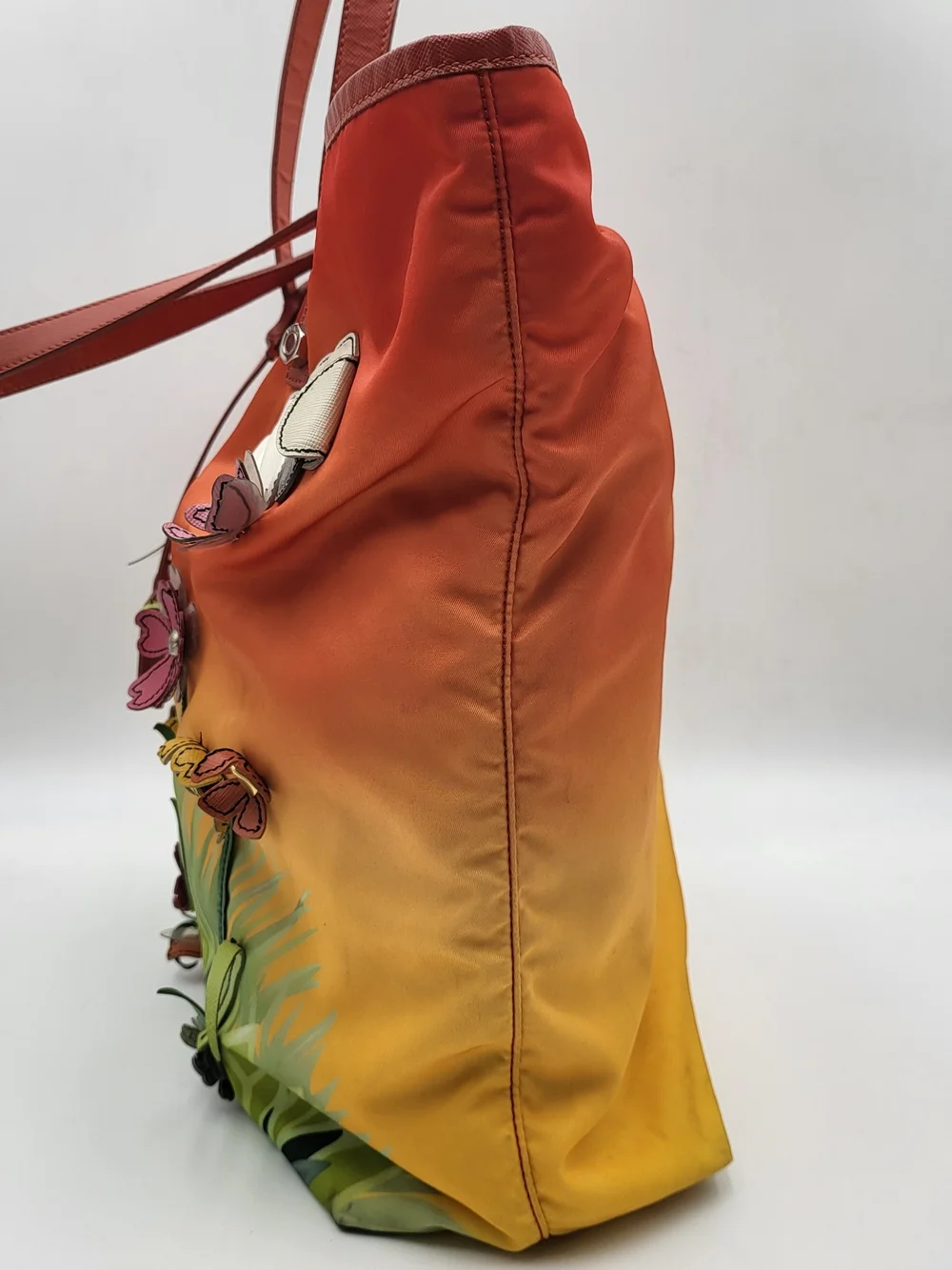 PRADA Saffiano Limited Edition Flowery Garden City Tote Bag Authentic w/COA - Picture 5 of 16